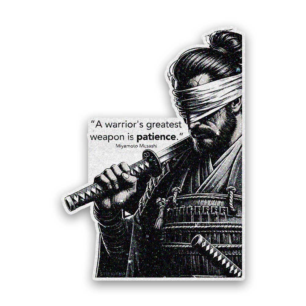 Warrior's Patience Glitter Sticker