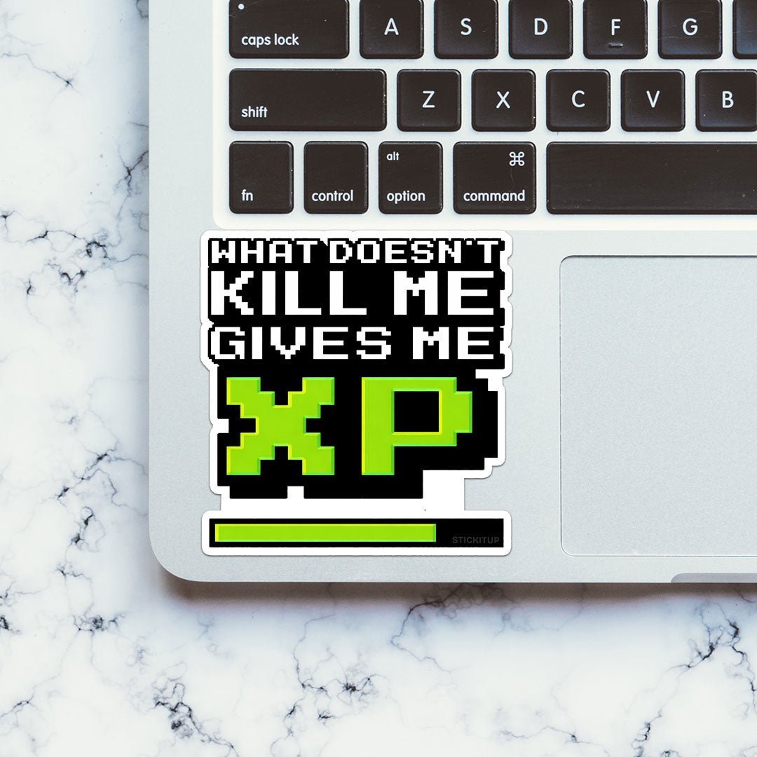 What Doesnt Kill Me Gives Me XP Sticker