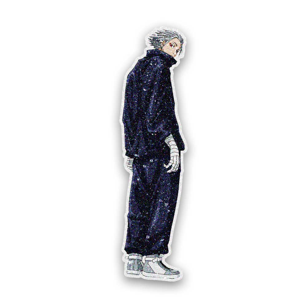 White Haired Sorcerer Glitter Sticker